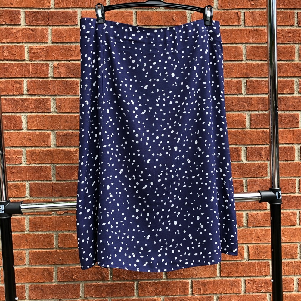 NWT Leith A-line navy skirt